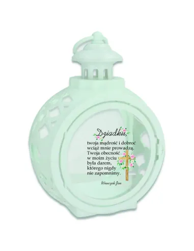 Latarenka Znicz Okrągły Personalizowany – Nadrukiem Twój