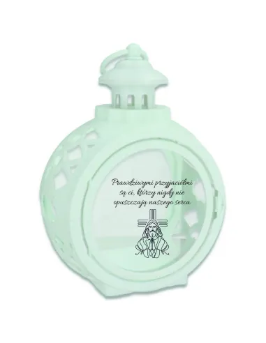 Latarenka Znicz Okrągły Personalizowany Nadrukiem Twój