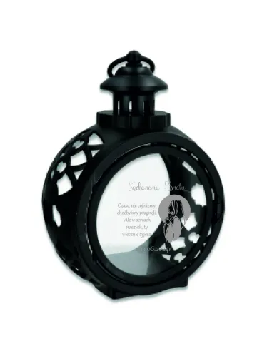 Latarenka Znicz Okrągły Personalizowany z Twoim Grawerem