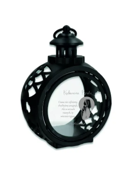 Latarenka Znicz Okrągły Personalizowany z Twoim Grawerem