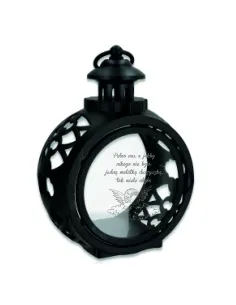 Latarenka Znicz Okrągły Personalizowany – Twoim Grawerem