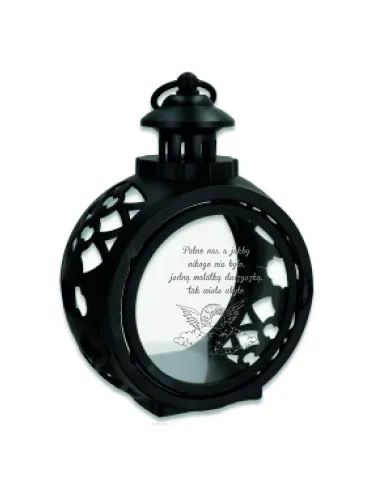 Latarenka Znicz Okrągły Personalizowany – Twoim Grawerem