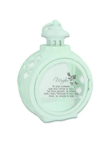 Latarenka Znicz Okrągły Personalizowany Twoim Grawerem