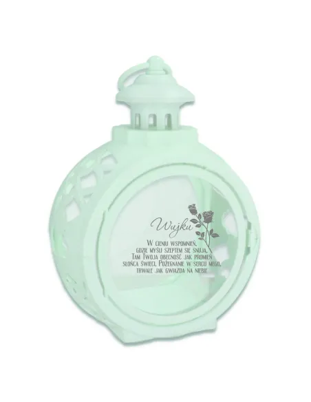 Latarenka Znicz Okrągły Personalizowany Twoim Grawerem