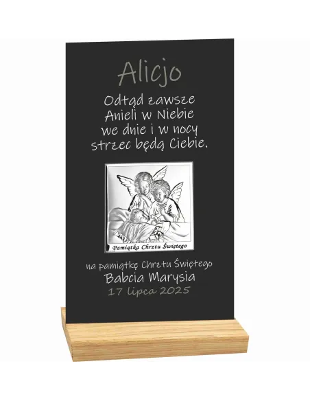 Pamiątka Chrztu Świętego Statuetka z Nadrukiem na Zamówienie