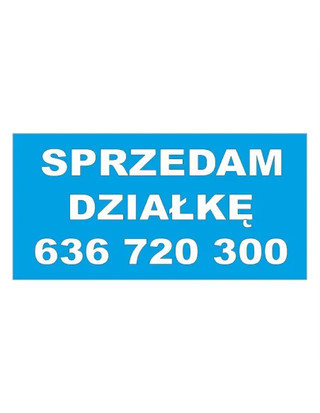 Banery Reklamowe Sprzedam Działkę Personalizowany Reklamowy