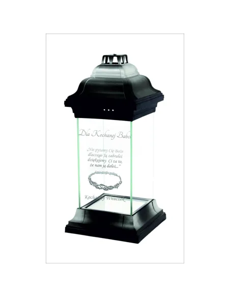 Personalizowany Znicz Kapliczka dla Babci Napis Dedykacja