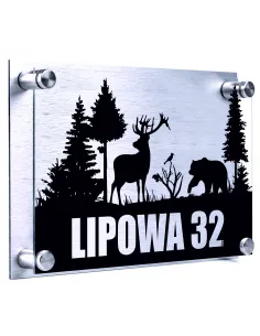 Tabliczka z Nadrukiem 30x20 Adresowa Domu Miasto Dibond