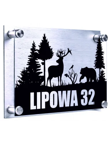 Tabliczka z Nadrukiem 30x20 Adresowa Domu Miasto Dibond