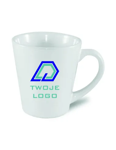 Ubek Latte A+ Mały Biały Nadruk Twoje logo Napis Gadżet