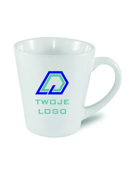 Ubek Latte A+ Mały Biały Nadruk Twoje logo Napis Gadżet