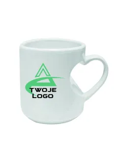 Kubek Uszko Serce Twój Nadruk logo Napis Gadżet Firmowy