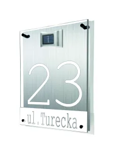 Tablica Adresowa Dibond Plexi Oświetlony Numer Domu 40x30