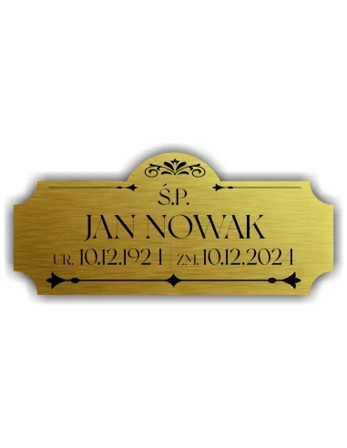 Tabliczka Elegancka Nagrobna Urnę Grawerowana Trwała