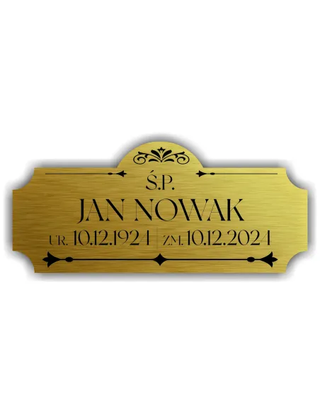 Tabliczka Elegancka Nagrobna Urnę Grawerowana Trwała