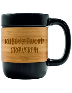 Kubek 25 sztuk Ceramiczny Bambusową Opaską Twoje logo