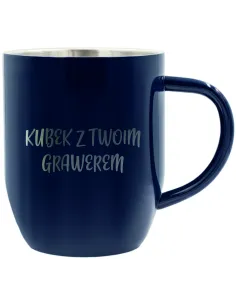 Kubek Stalowy 350 Twoje logo Napis Grawer Gadżet Firmowy