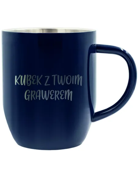 Kubek Stalowy 350 Twoje logo Napis Grawer Gadżet Firmowy
