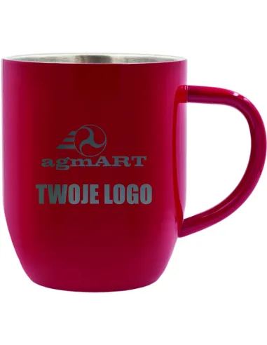 Kubek 350 ml Stalowy Twoje logo Napis Grawer Gadżet