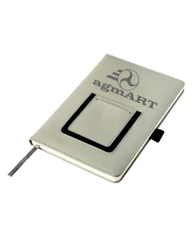 Notatnik Szary Notes z 25 sztuk Kieszonką Telefon logo