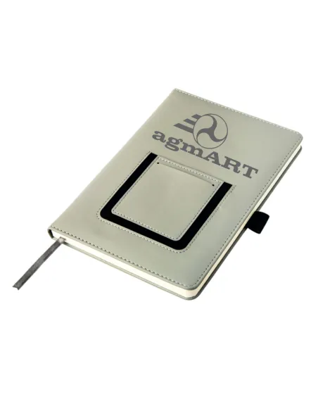 Notatnik Szary Notes z 25 sztuk Kieszonką Telefon logo