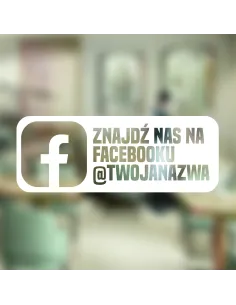 Naklejka Jednokolorowa Folia Facebook Twoja Nazwa Witrynę