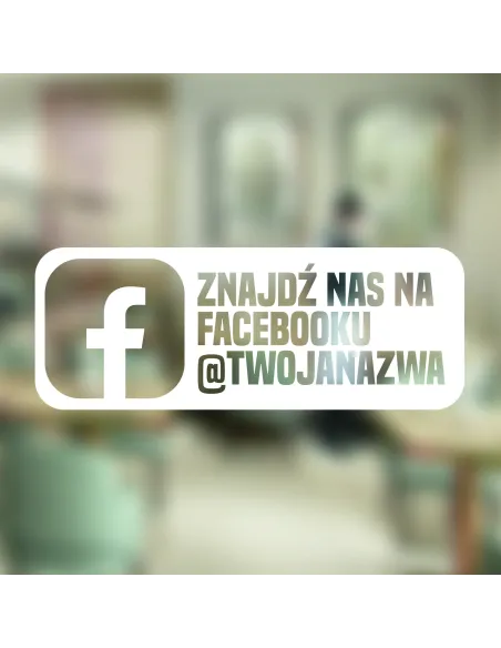 Naklejka Jednokolorowa Folia Facebook Twoja Nazwa Witrynę