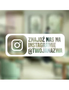 Naklejka 40x29 cm Jednokolorowa Folia Instagram Twoja