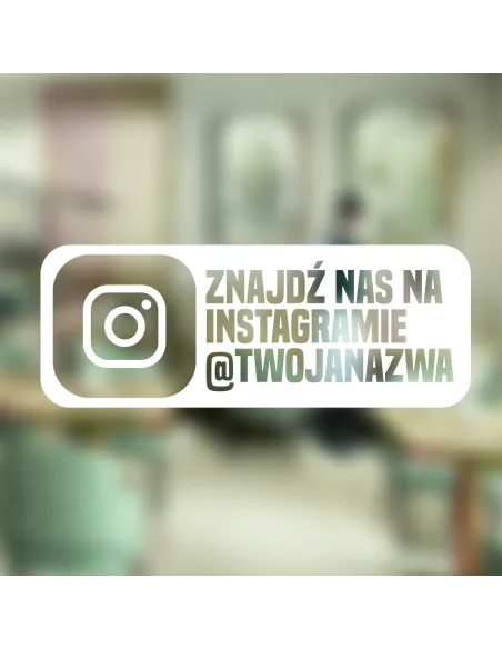 Naklejka 40x29 cm Jednokolorowa Folia Instagram Twoja