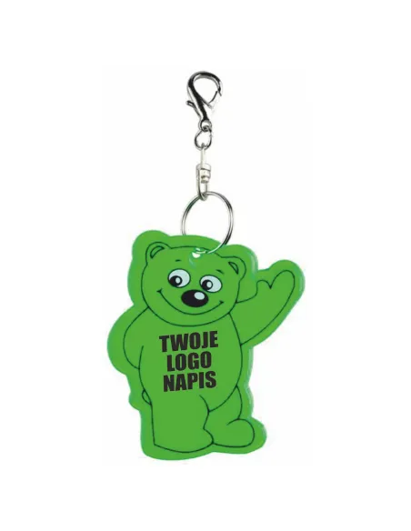 Brelok Odblaskowy Miś Reklamowy Gadżet Twoim logo Nadrukiem