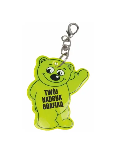 Brelok Odblaskowy Miś Reklamowy z Nadrukiem z logo