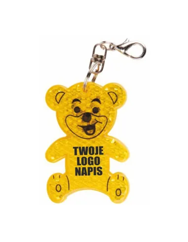 Brelok Odblaskowy Miś Reklamowy Gadżet Twoje logo Nadruk