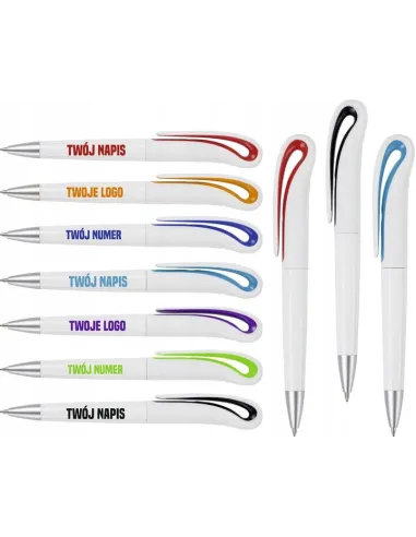 Długopisy z Nadrukiem UV Reklamowe Różne Kolory 50 szt
