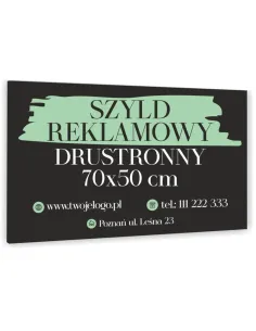 Tablica Szyld Dwustronny Reklamowy Firmowy 70x50 Twoje