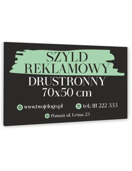 Tablica Szyld Dwustronny Reklamowy Firmowy 70x50 Twoje