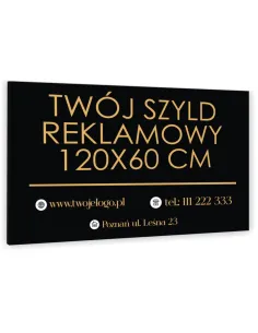 Tabliczka Szyld Reklamowy Firmowy 120x60 z Twoim logo +