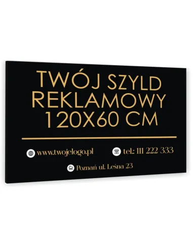 Tabliczka Szyld Reklamowy Firmowy 120x60 z Twoim logo +