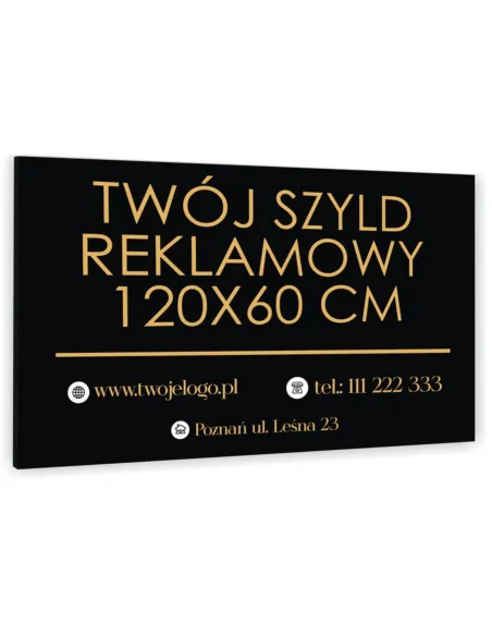 Tabliczka Szyld Reklamowy Firmowy 120x60 z Twoim logo +