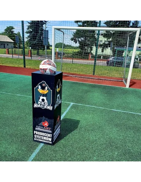 Stojak na Piłkę Nożną na Reklamę logo Piłkarski Podest