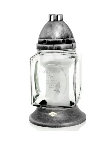 Znicz Szklany Grawer Kapliczka Personalizowany Twój Napis