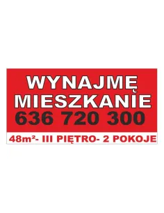 Baner Reklamowy Gotowe Wzory Banerów – Wynajmę Mieszkanie