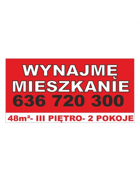 Baner Reklamowy Gotowe Wzory Banerów – Wynajmę Mieszkanie