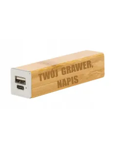 Grawerowany Power Bank Usb Reklamowy Twoim logo Napisem
