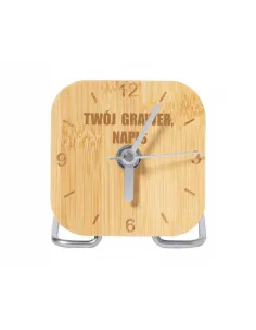 Grawerowany Zegar Biurkowy Firmowy 25 sztuk – Twoim logo