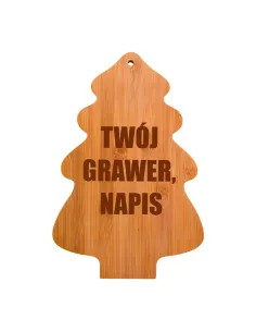 Grawerowana Deska do Krojenia 25szt Choinka Świąteczna