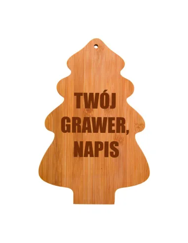 Grawerowana Deska do Krojenia 25szt Choinka Świąteczna