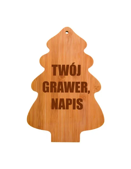 Grawerowana Deska do Krojenia 25szt Choinka Świąteczna