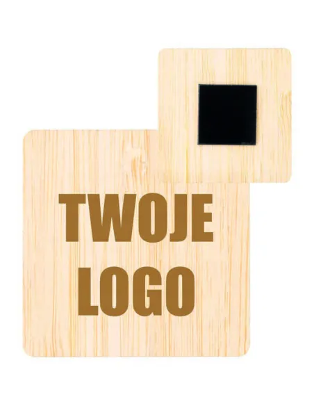 Grawerowany Magnes na Lodówkę Kwadratowy Reklamowy Twoim