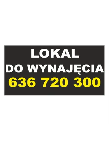 Baner Reklamowy Gotowe Wzory Banerów – Lokal do Wynajęcia