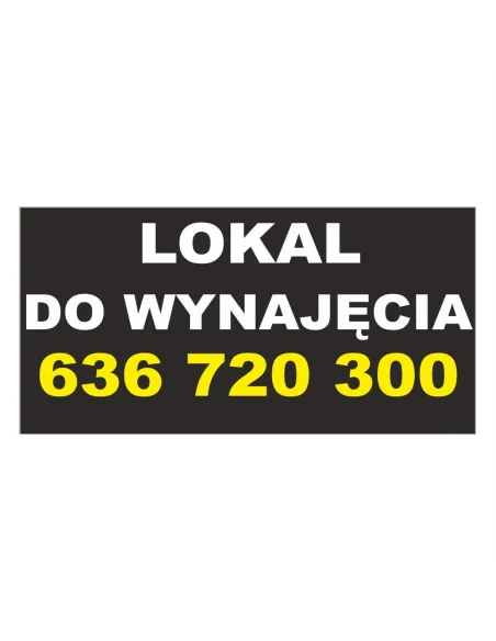 Baner Reklamowy Gotowe Wzory Banerów – Lokal do Wynajęcia